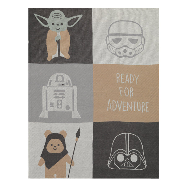 Star Wars The Force Patchwork Knit Blanket by Lambs & Ivy
