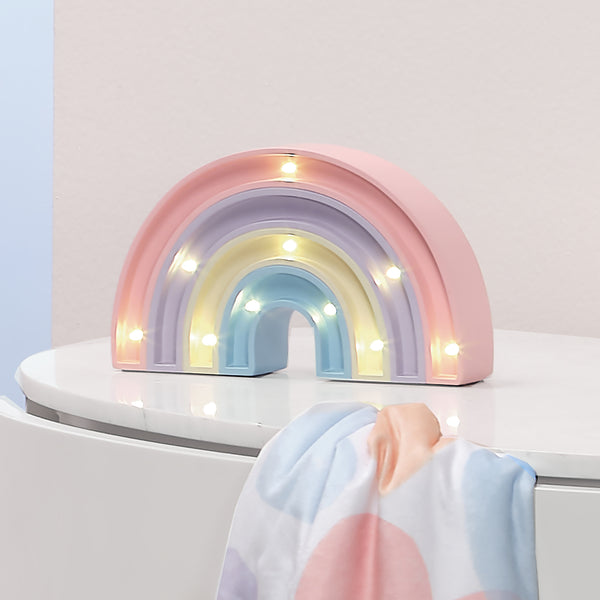 Rainbow Hearts Table Top Night Light Lamp by Bedtime Originals