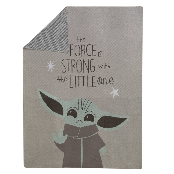 Star Wars Baby Yoda Knit Baby Blanket by Lambs & Ivy