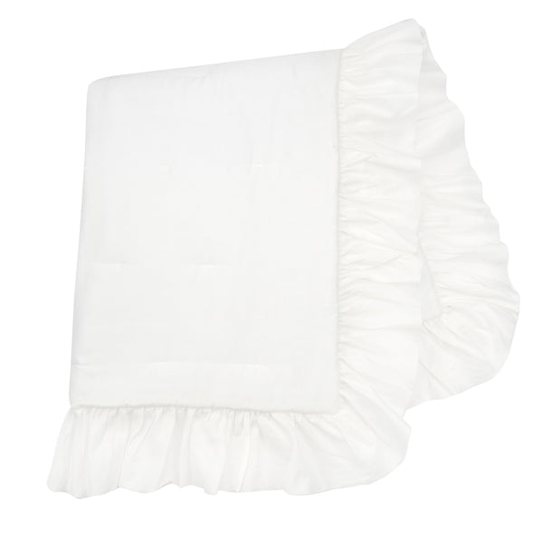 Signature White Cotton Ruffle Quilt by Lambs & Ivy