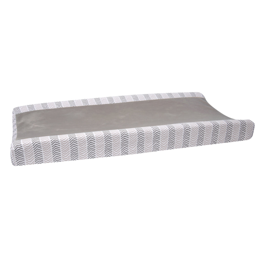 Woodland Forest Gray Chevron Changing Pad Cover – Lambs & Ivy