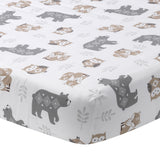 Woodland Forest Cotton Fitted Mini Crib Sheet by Lambs & Ivy